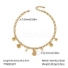 European Ocean Stainless Steel Pendant Necklaces with Pearl IA7525-2-1