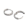 316 Surgical Stainless Steel Pave Clear Cubic Zirconia Hoop Earrings Women EJEW-A109-01A-P-2