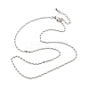 Brass Link Chain Necklaces for Women NJEW-D302-17P-4