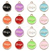 40Pcs 8 Colors Alloy Enamel Pendants ENAM-CJ0004-64-1
