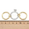 Brass Micro Pave Cubic Zirconia Plain Band Finger Rings for Women RJEW-P160-01C-G01-6