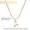 1pc Brass Chain & 304 Stainless Steel Letter Pendant Necklaces NJEW-LP0001-40S-G-2