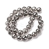 Transparent Electroplate Glass Beads Strands X-EGLA-N002-34D-F02-4