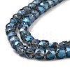 Electroplate Transparent Glass Beads Strands GLAA-C029-03A-06-3