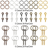 Iron Split Key Rings & Open Jump Rings & Screw Eye Pin Peg Bails Kits DIY-YW0009-10-2