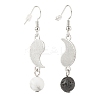 3 Pairs 3 Style Alloy Enamel Yin Yang Matching Asymmetrical Earrings EJEW-JE04894-7