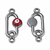 304 Stainless Steel Enamel Connector Charms STAS-N087-63-01P-1