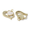Brass Micro Pave Cubic Zirconia Pendants KK-G485-34C-G-2