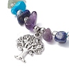 Chakra Natural & Synthetic Gemstone Braided Bead Bracelets BJEW-JB09824-01-2