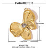 304 Stainless Steel Micro Pave Cubic Zirconia Pendants STAS-OY007-56G-2