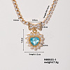 Colorful Sparkling Heart-shaped Necklace with Exquisite Fashionable Style FI4728-1-1