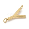 304 Stainless Steel Letter Connector Charms LS-STAS-M108-01G-25-2