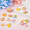 16Pcs 8 Styles Opaque Resin Pendants CRES-TA0001-40-4