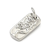 Five Elements Theme Brass Micro Pave Clear Cubic Zirconia Charms KK-F934-02B-P-2