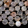 Natural Purple Phantom Quartz Purple Lodolite Quartz Beads Strands G-C116-A184-01-4