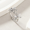 304 Stainless Steel Open Cuff Rings for Women FS-WG642B9-01-1