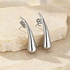 304 Stainless Steel Teardrop Stud Earrings EJEW-F398-05P-1