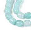 Baking Paint Crackle Glass Beads Strands DGLA-N019-01B-09-4