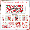 8Pcs 8 Styles PVC Plastic Waterproof Decorative Sticker Labels DIY-SP0004-93D-2