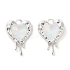Rack Plating Alloy Rhinestone Pendants PALLOY-D028-08A-S-RS-1