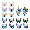 14Pcs 7 Colors Transparent Resin Pendants RESI-TA0001-94-1