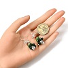 Tibetan Style Alloy Glass Earrings EJEW-JE06612-4