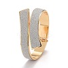 Sparkling Alloy Wrap Cuff Bangle LS-BJEW-K223-09LG-1