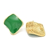 PVD Vacuum Plating 304 Stainless Steel & Enamel Stud Earrings for Women EJEW-G401-02G-04-1