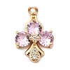Brass Micro Pave Cubic Zirconia Pendants KK-K274-13G-2