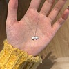 Bowknot 925 Sterling Silver Pendant Necklaces for Women NJEW-F338-04S-1