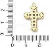 Brass Micro Pave Cubic Zirconia Pendants KK-P342-15G-4