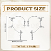 2Pcs 2 Style Alloy Rhinstone Sparkling Butterfly Cuff Earrings EJEW-LP0012-12P-2