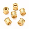 Brass Micro Pave Clear Cubic Zirconia European Beads ZIRC-P086-38G-1