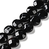 Natural Black Agate Beads Strands G-K357-B01-01-1