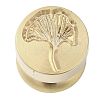Golden Tone Round Wax Seal Brass Stamp Heads AJEW-M040-01G-N-2