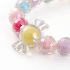 Transparent Acrylic Beads Stretch Bracelets for Kids BJEW-JB05862-3