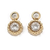 304 Stainless Steel Micro Pave Cubic Zirconia Pendants STAS-I325-024G-1