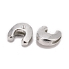 Letter Slider Beads for Watch Band Bracelet Making ALRI-O012-U-NR-2