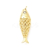 Brass Micro Pave Clear Cubic Zirconia Pendants X-KK-G416-11G-1