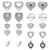 80Pcs 10 Styles Tibetan Style Alloy Pendants FIND-SC0007-73-1
