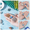 8Pcs 8 Styles Alloy Rhinestone Snap Buttons FIND-NB0006-36-3