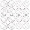 Gorgecraft 16Pcs 2 Style Tinplate Frog Lid Insert with Square Grids FIND-GF0004-87-1