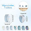ARRICRAFT 70Pcs 7 Colors  Electroplate Transparent Glass Beads EGLA-AR0001-18-2
