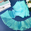 10 Yards Lucency Polyester Pleated Lace Trim OCOR-GF0004-74A-3
