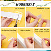 HOBBIESAY 300Pcs Transparent PVC Self Adhesive Hang Tabs CDIS-HY0001-01-4