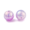 UV Plating Rainbow Iridescent Two Tone Acrylic Beads PACR-C009-04K-2
