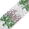 Transparent Gradient Color Glass Beads Strands GLAA-F131-01C-09-2