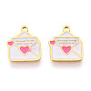 304 Stainless Steel Enamel Charms STAS-T065-54G-02-1