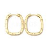 Brass Oval with Polka Dot Hoop Earrings for Woman EJEW-F314-02C-G-1