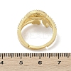 Brass Micro Pave Cubic Zirconia Finger Rings for Women RJEW-C129-05G-5